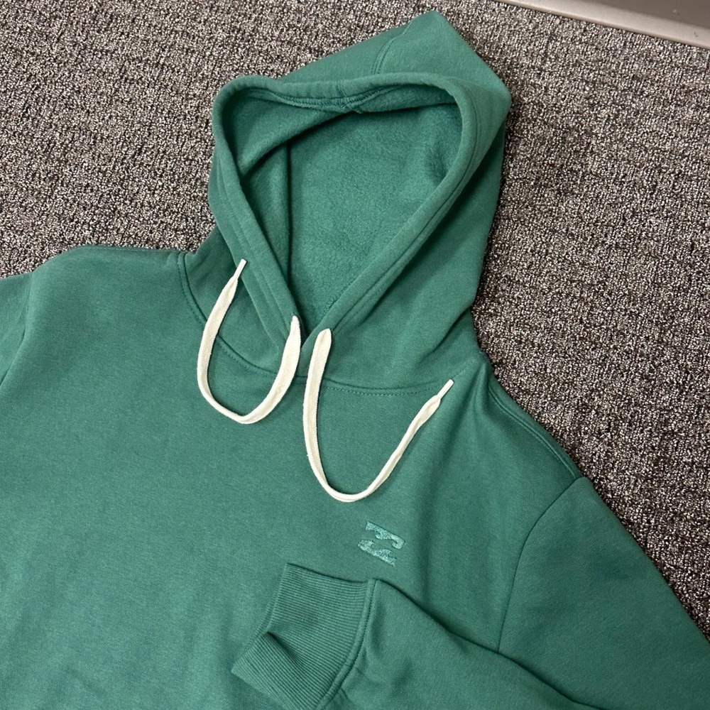 Billabong Rhodes Hoodie Mens Small Green Fleece Pullover Sweatshirt‎ NEW